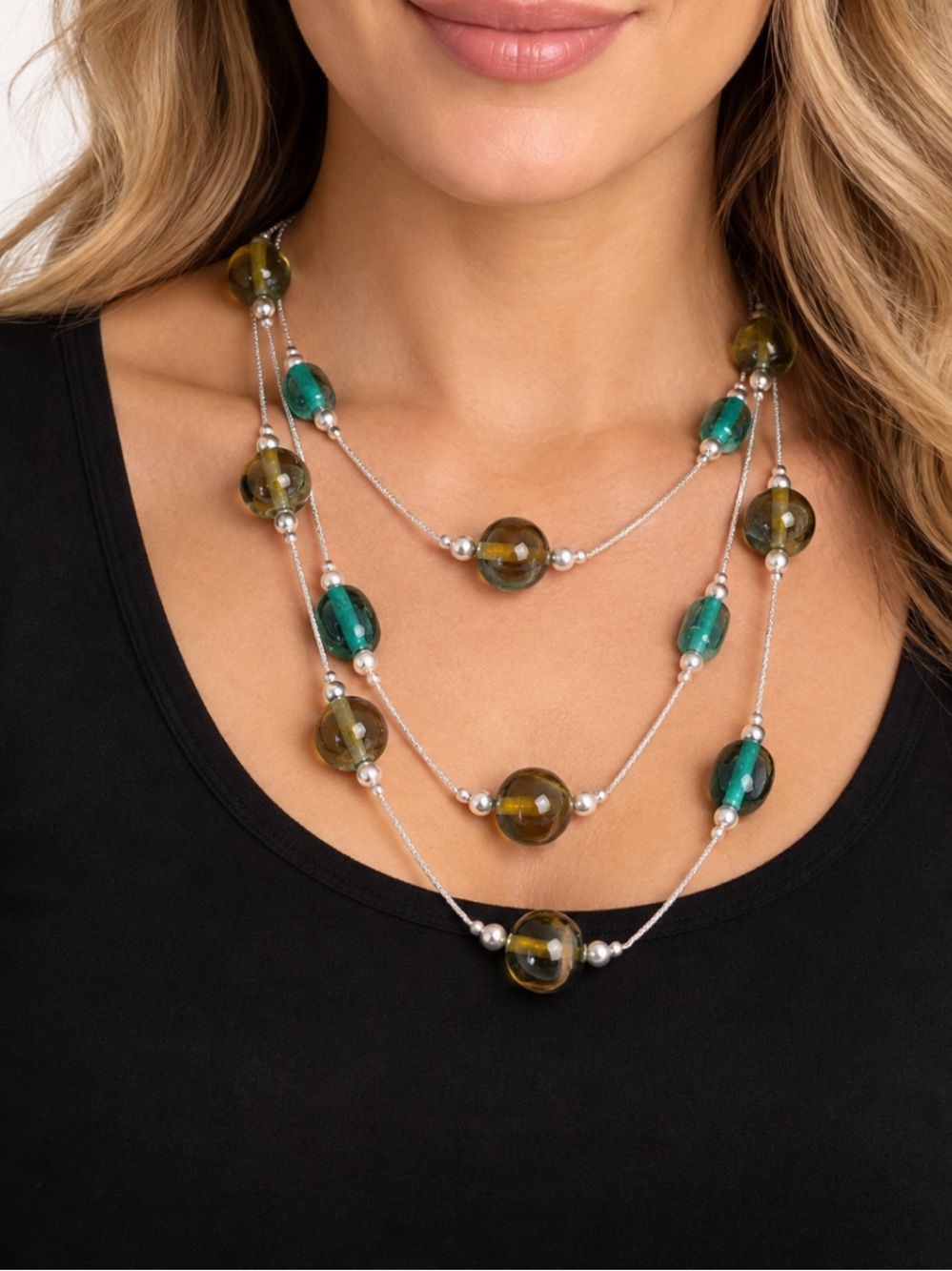 Extra Extra Long Boho Beaded Ball Chain Necklace